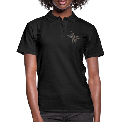 Frauen Polo Shirt Acanthoscurria geniculata - Schwarz