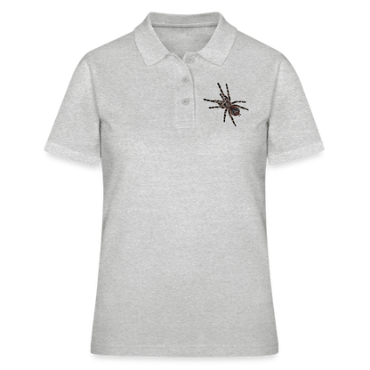 Frauen Polo Shirt Acanthoscurria geniculata - Grau meliert