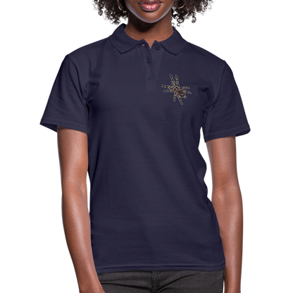 Frauen Polo Shirt Acanthoscurria geniculata - Navy