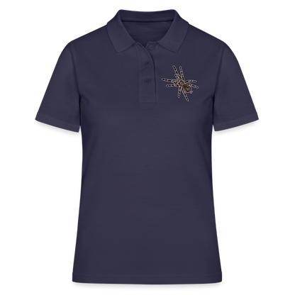 Frauen Polo Shirt Acanthoscurria geniculata - Navy