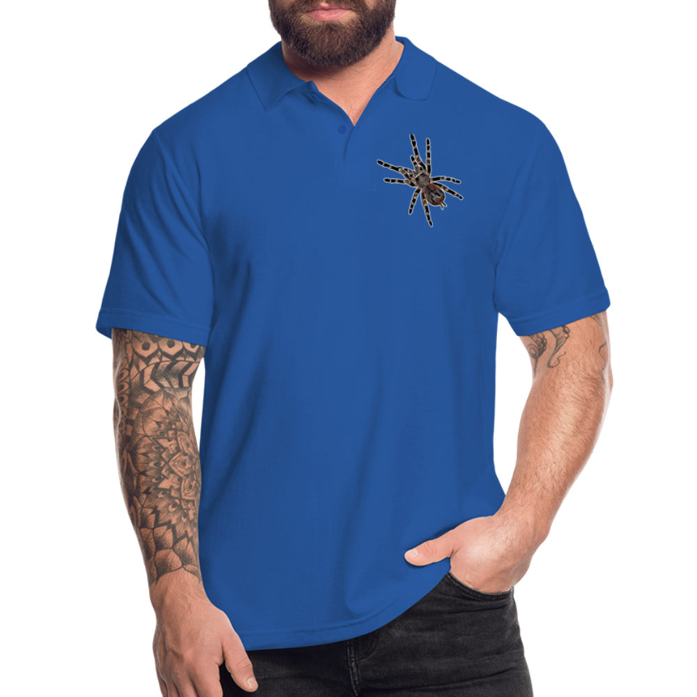 Männer Poloshirt Acanthoscurria geniculata - Royalblau