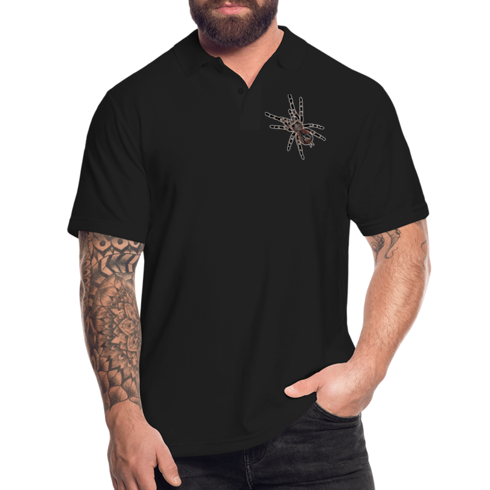 Männer Poloshirt Acanthoscurria geniculata - Schwarz