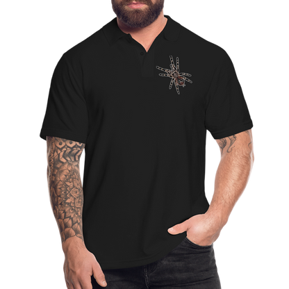 Männer Poloshirt Acanthoscurria geniculata - Schwarz