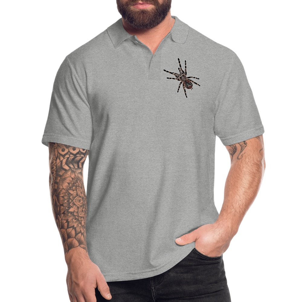 Männer Poloshirt Acanthoscurria geniculata - Grau meliert