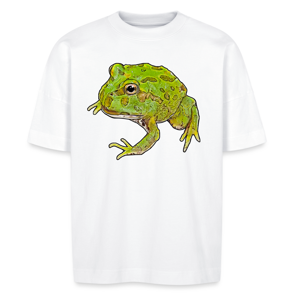 Unisex Stanley & Stella Oversize Bio-T-Shirt Ceratophrys cranwelli Peppermint Blue - weiß