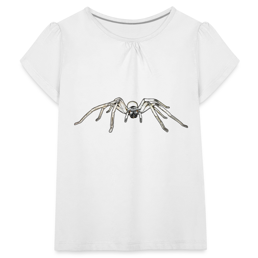 Mädchen-T-Shirt mit Raffungen Cerbalus negebensis - weiß