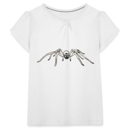 Mädchen-T-Shirt mit Raffungen Cerbalus negebensis - weiß