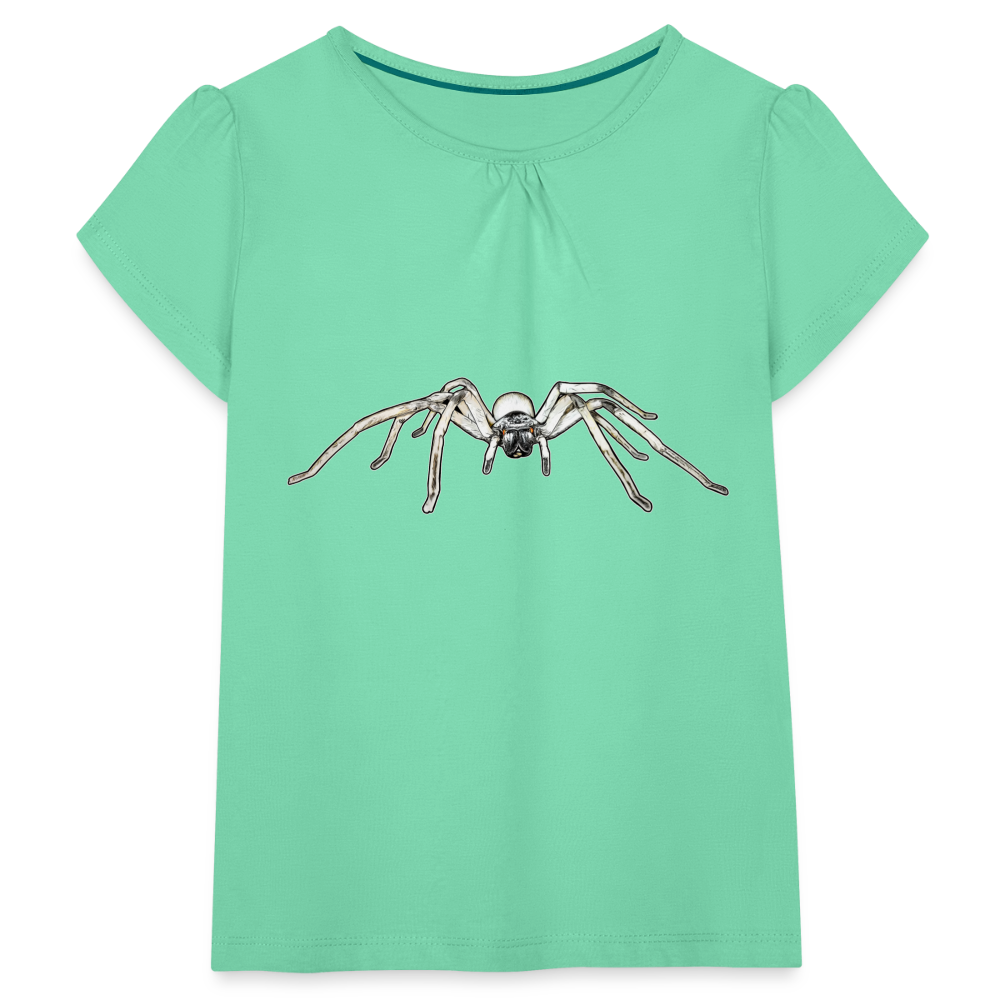 Mädchen-T-Shirt mit Raffungen Cerbalus negebensis - Mintgrün