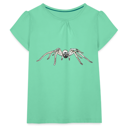 Mädchen-T-Shirt mit Raffungen Cerbalus negebensis - Mintgrün