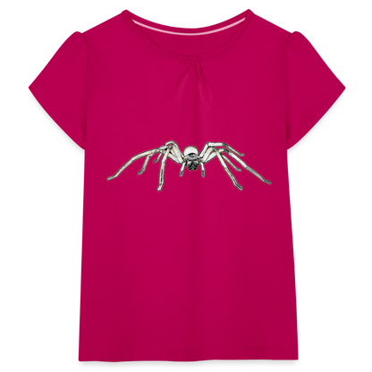 Mädchen-T-Shirt mit Raffungen Cerbalus negebensis - Fuchsia