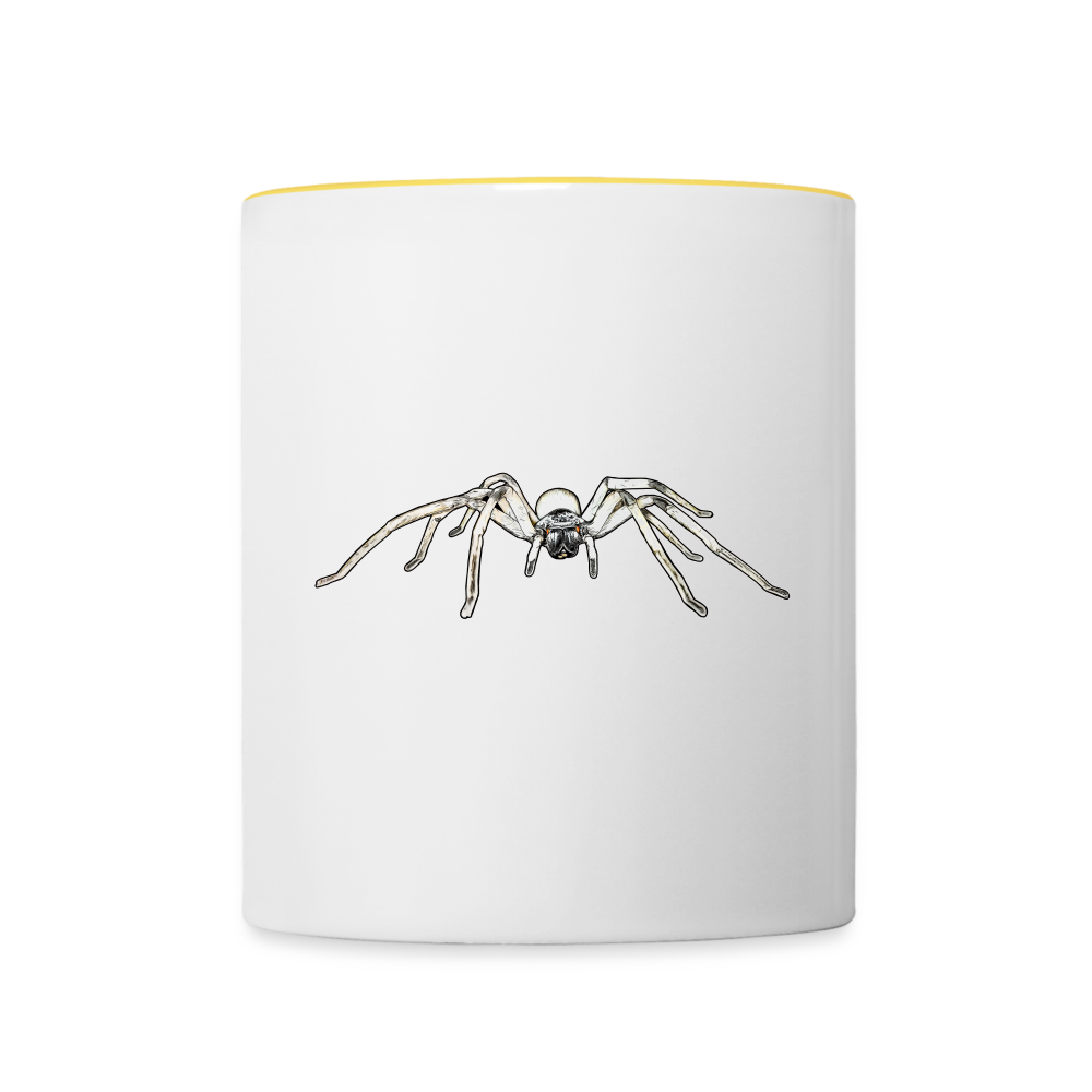 Tasse farbig Cerbalus negebensis - Weiß/Gelb