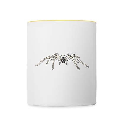 Tasse farbig Cerbalus negebensis - Weiß/Gelb