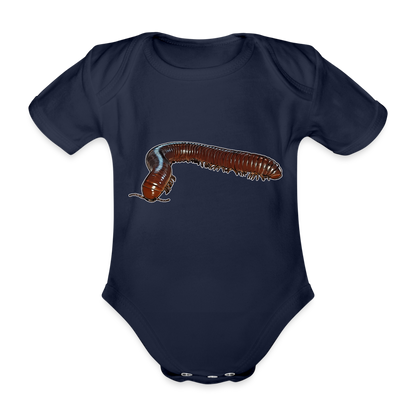 Baby Bio Body kurz Ophistreptus guineensis - Dunkelnavy