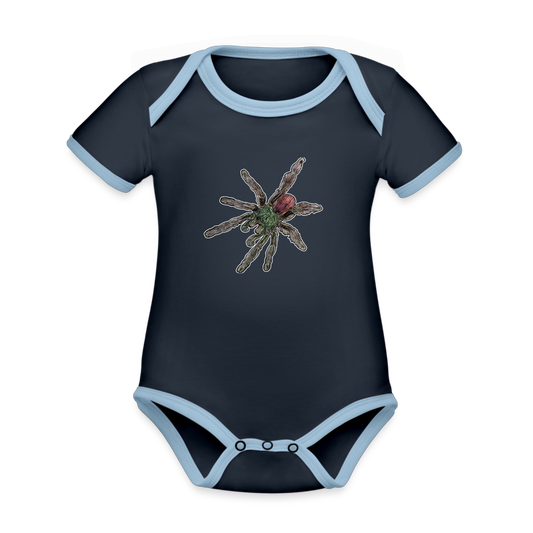 Baby Bio Kontrastbody kurz Caribena versicolor - Navy/Himmelblau