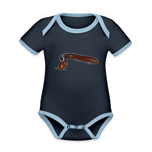Baby Bio Kontrastbody kurz Ophistreptus guineensis - Navy/Himmelblau