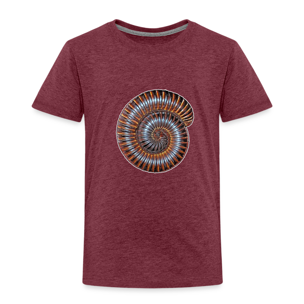 Kinder Basic T-Shirt Archispirostreptus gigas - Bordeauxrot meliert