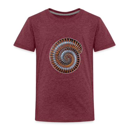Kinder Basic T-Shirt Archispirostreptus gigas - Bordeauxrot meliert