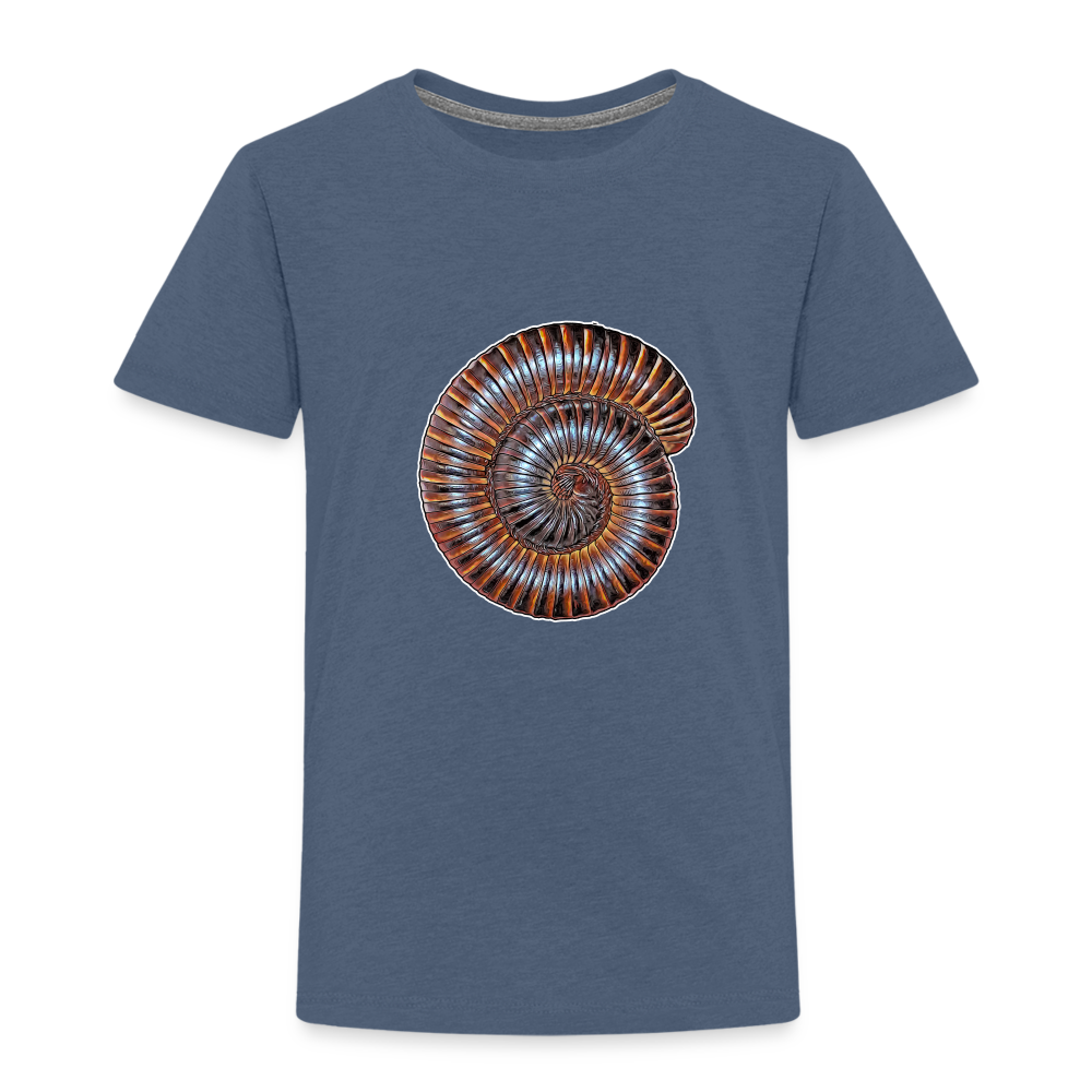 Kinder Basic T-Shirt Archispirostreptus gigas - Blau meliert