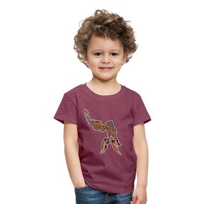 Kinder Basic T-Shirt Phyllocrania paradoxa male - Bordeauxrot meliert