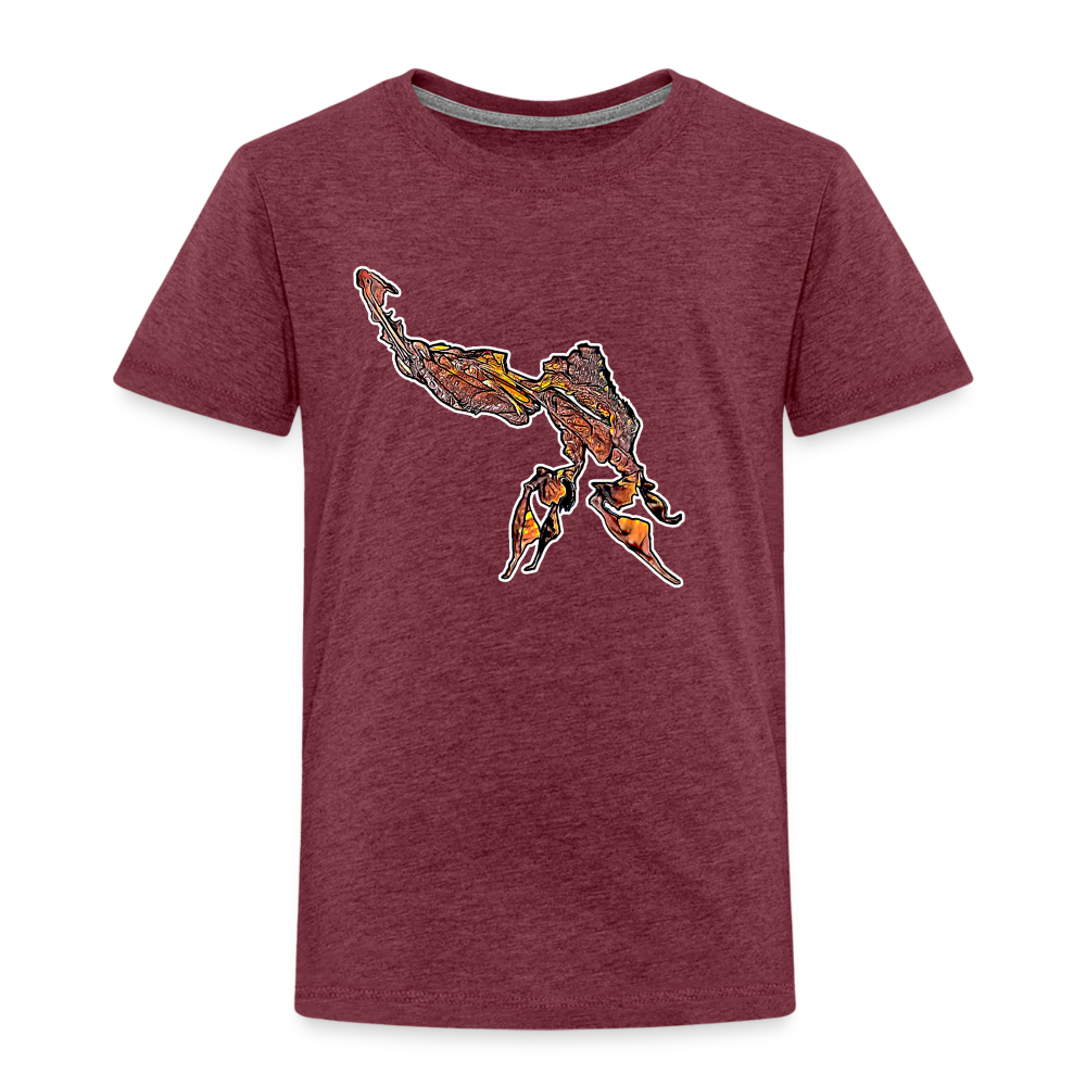 Kinder Basic T-Shirt Phyllocrania paradoxa male - Bordeauxrot meliert