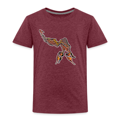 Kinder Basic T-Shirt Phyllocrania paradoxa male - Bordeauxrot meliert