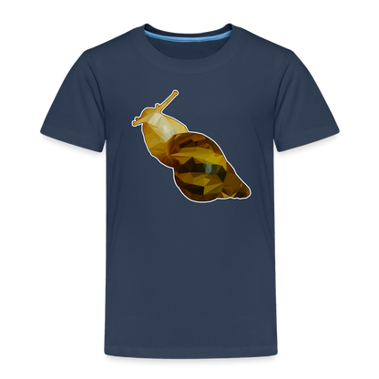 Kinder Basic T-Shirt Achatina reticulata Low Poly - Navy