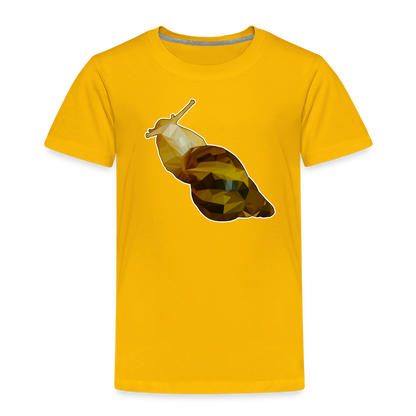 Kinder Basic T-Shirt Achatina reticulata Low Poly - Sonnengelb