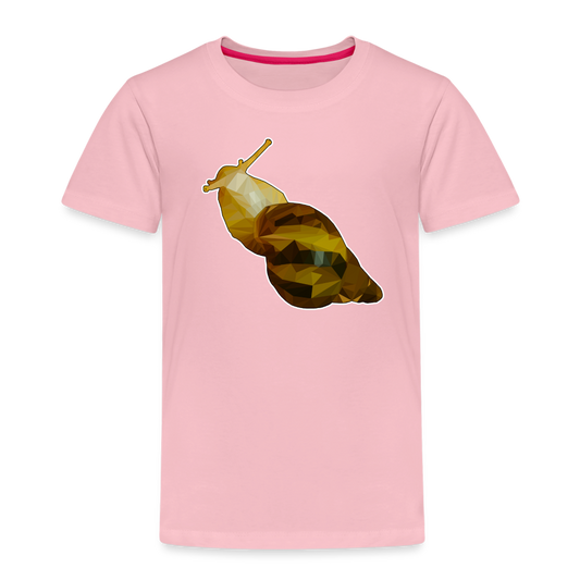 Kinder Basic T-Shirt Achatina reticulata Low Poly - Hellrosa