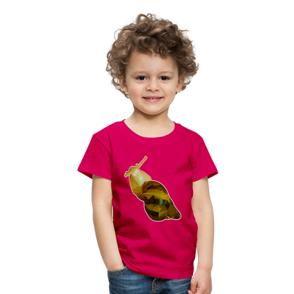 Kinder Basic T-Shirt Achatina reticulata Low Poly - dunkles Pink