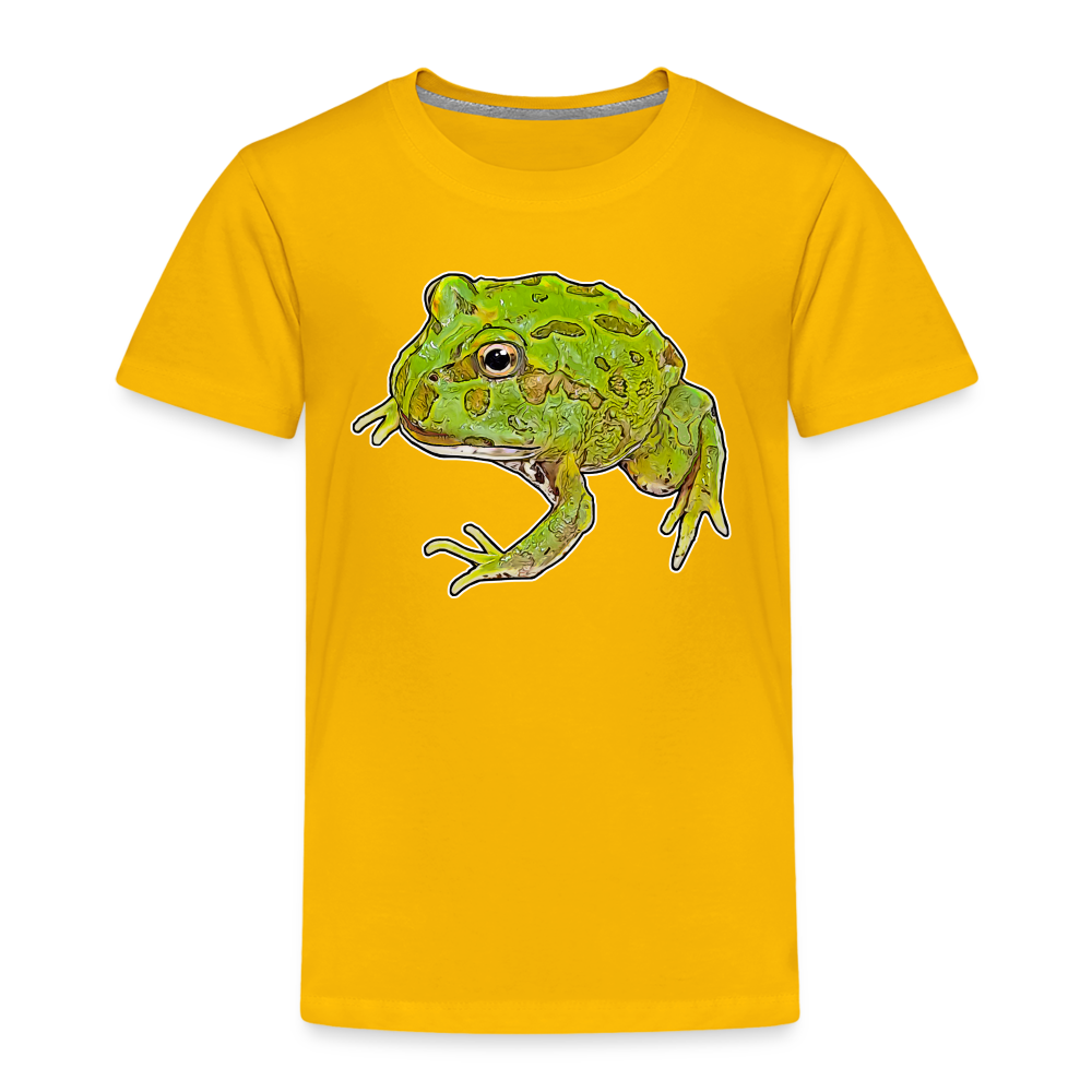 Kinder Basic T-Shirt Ceratophrys cranwelli Peppermint Blue - Sonnengelb