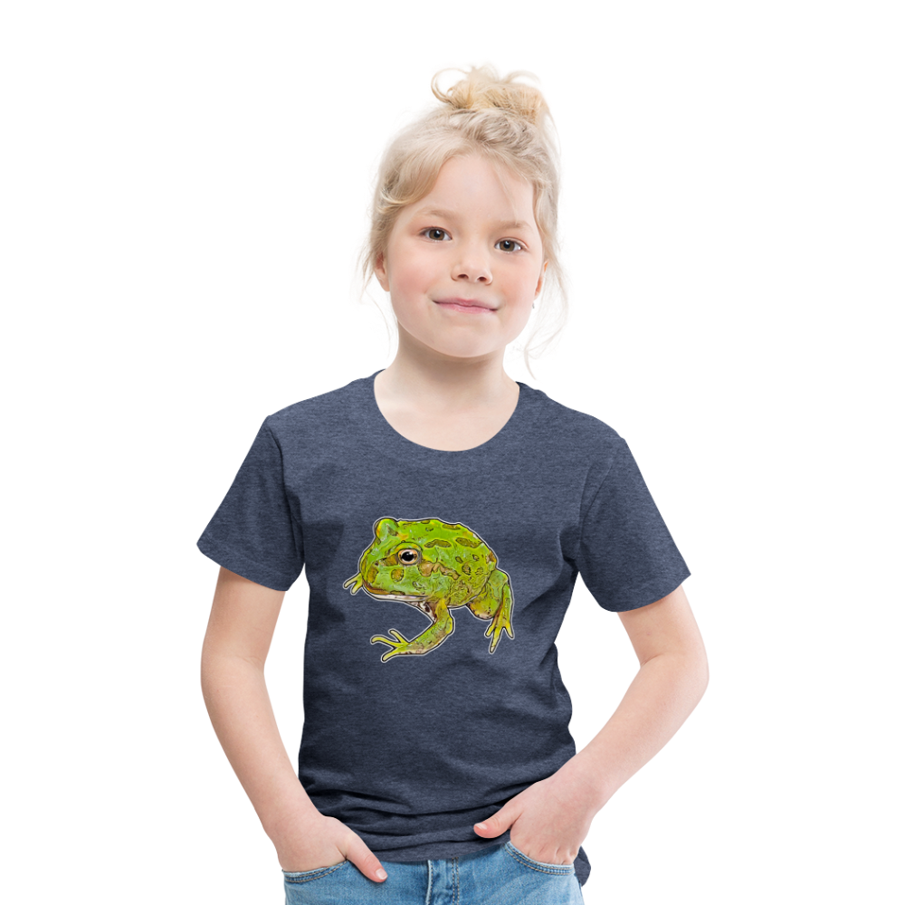 Kinder Basic T-Shirt Ceratophrys cranwelli Peppermint Blue - Blau meliert