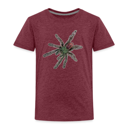 Kinder Basic T-Shirt Caribena versicolor - Bordeauxrot meliert