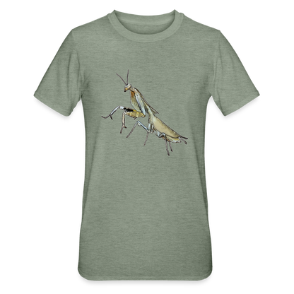 Unisex T-Shirt Deroplatys truncata female - Militärgrün meliert