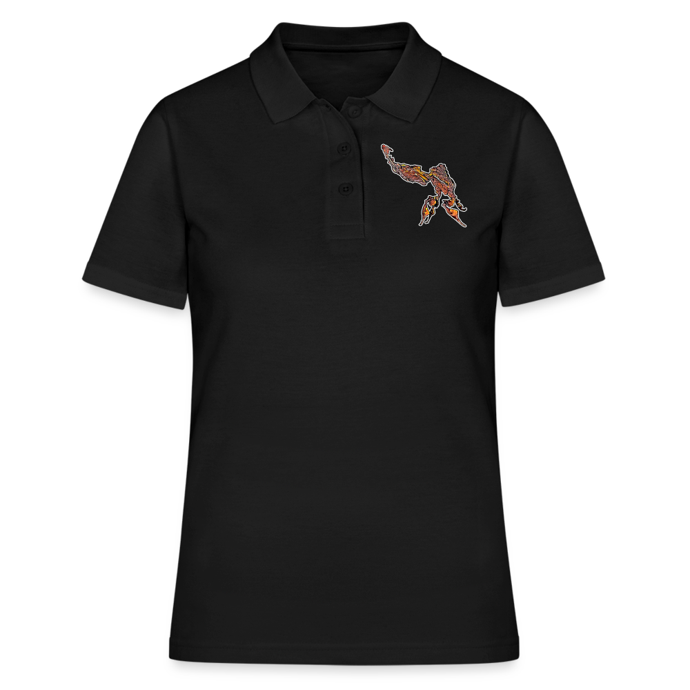 Frauen Polo Shirt Phyllocrania paradoxa male - Schwarz