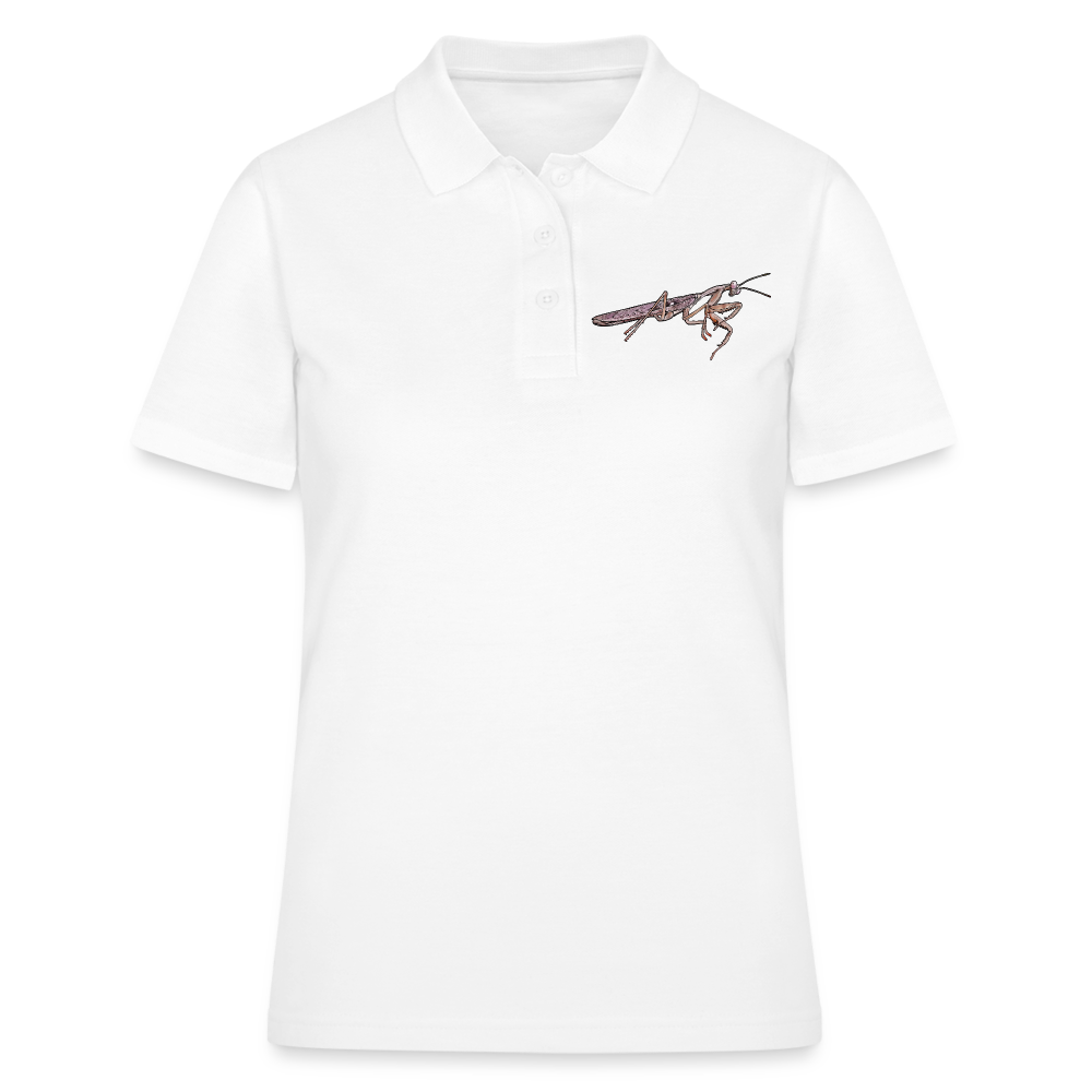 Frauen Polo Shirt Rhombodera kirbyi male - weiß