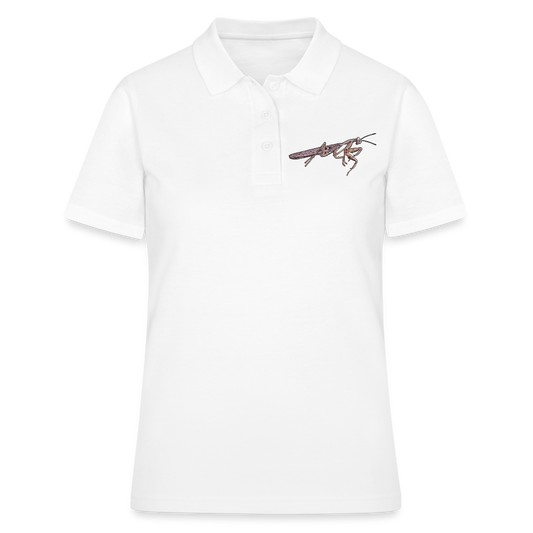 Frauen Polo Shirt Rhombodera kirbyi male - weiß