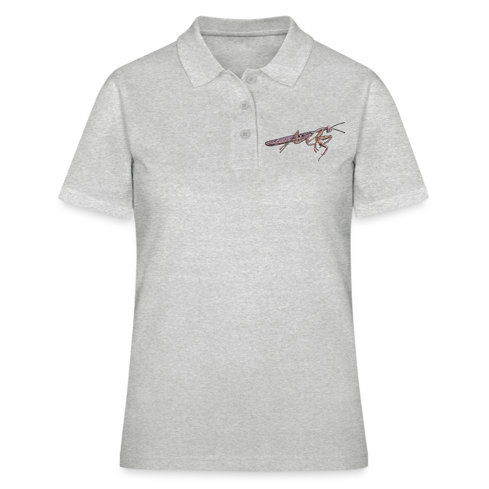 Frauen Polo Shirt Rhombodera kirbyi male - Grau meliert