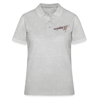 Frauen Polo Shirt Rhombodera kirbyi male - Grau meliert