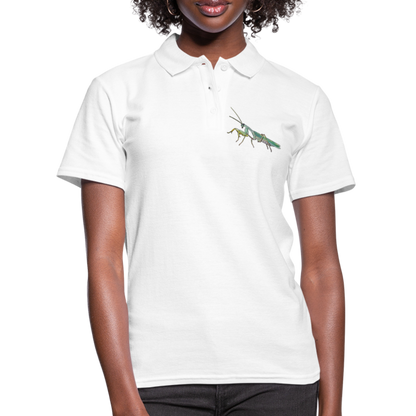 Frauen Polo Shirt Sphodromantis lineola male - weiß