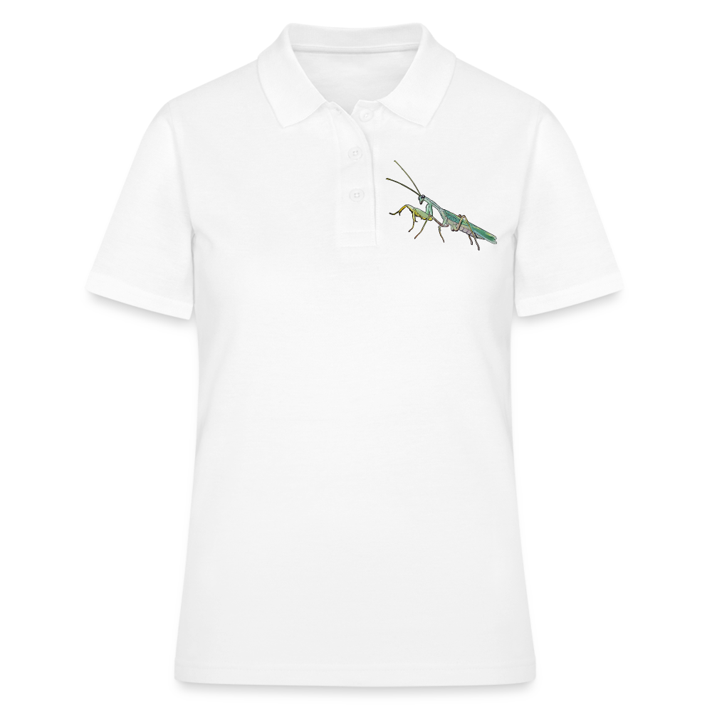 Frauen Polo Shirt Sphodromantis lineola male - weiß