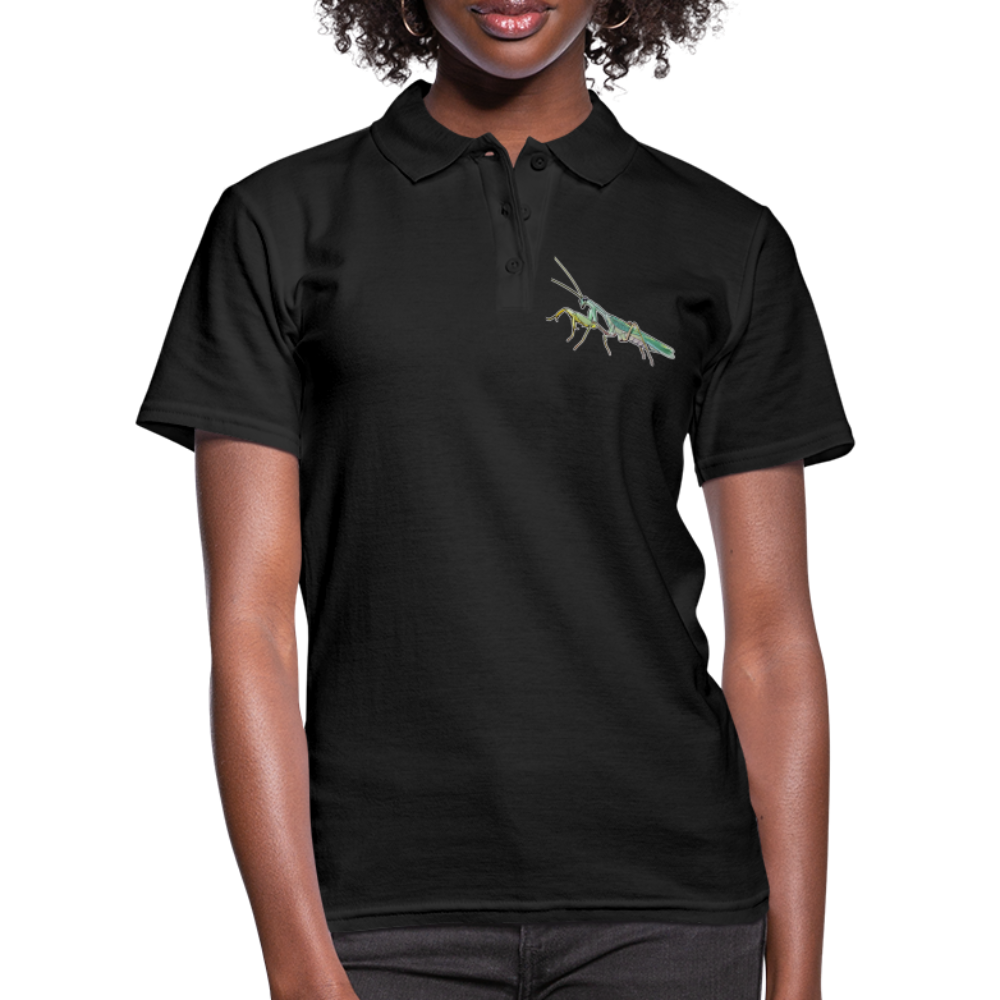 Frauen Polo Shirt Sphodromantis lineola male - Schwarz