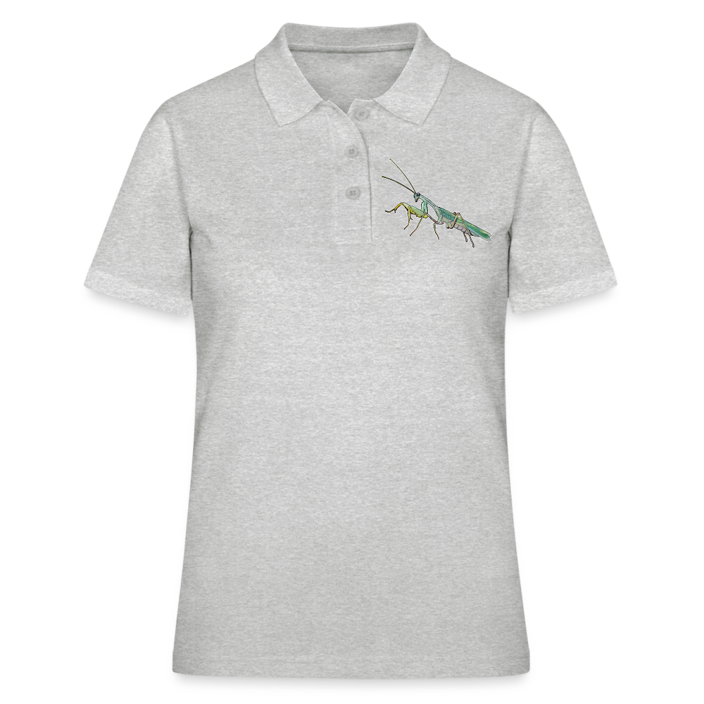 Frauen Polo Shirt Sphodromantis lineola male - Grau meliert
