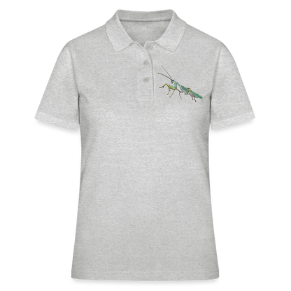 Frauen Polo Shirt Sphodromantis lineola male - Grau meliert