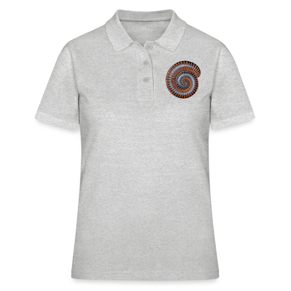 Frauen Polo Shirt Archispirostreptus gigas - Grau meliert