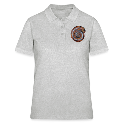 Frauen Polo Shirt Archispirostreptus gigas - Grau meliert