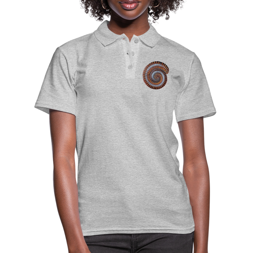 Frauen Polo Shirt Archispirostreptus gigas - Grau meliert