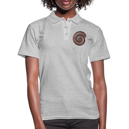 Frauen Polo Shirt Archispirostreptus gigas - Grau meliert