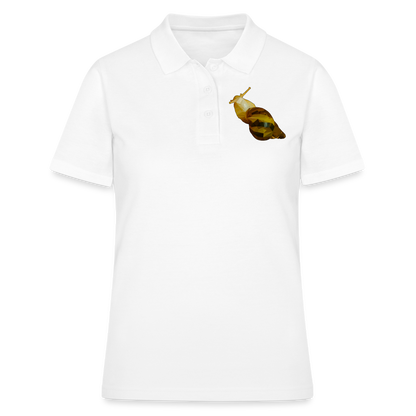 Frauen Polo Shirt Achatina reticulata Low Poly - weiß