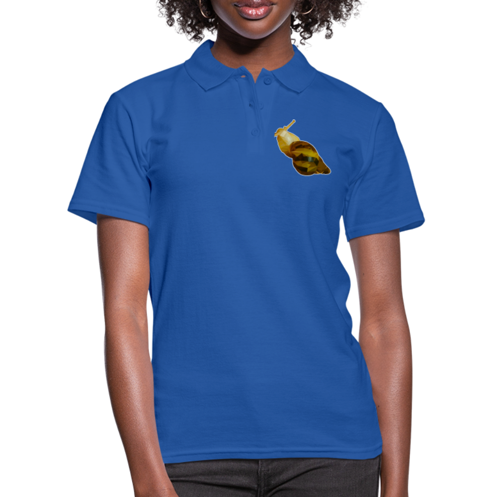 Frauen Polo Shirt Achatina reticulata Low Poly - Royalblau