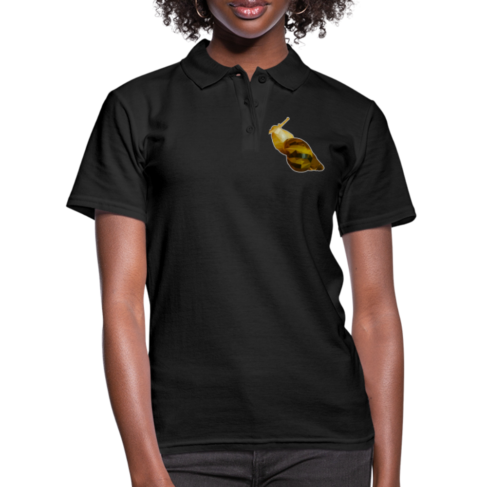 Frauen Polo Shirt Achatina reticulata Low Poly - Schwarz